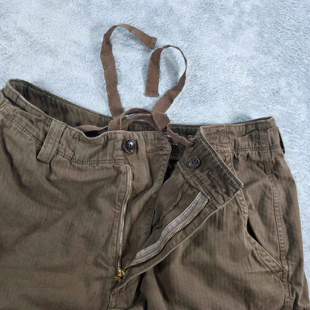 Banana Republic Garment Dye Relaxed Fit Cargo Shorts Brown 32 Mens Utility